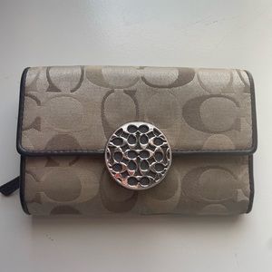 Authentic Coach Small Trifold Wallet